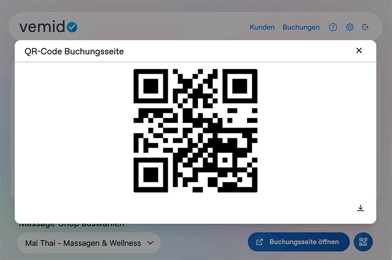 การสร้างรหัส QR สำหรับหน้าจองสาธารณะ