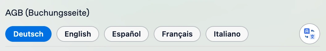 Automatic text translation with DeepL integration