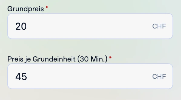 Automatic price calculation for bookings